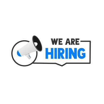 we are hiring join our team announcement badge